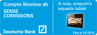 Compte Nmina db Sense comissions. Deutsche Bank